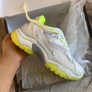 Ash designer shoes in white and yellow/lime size 36 women’s